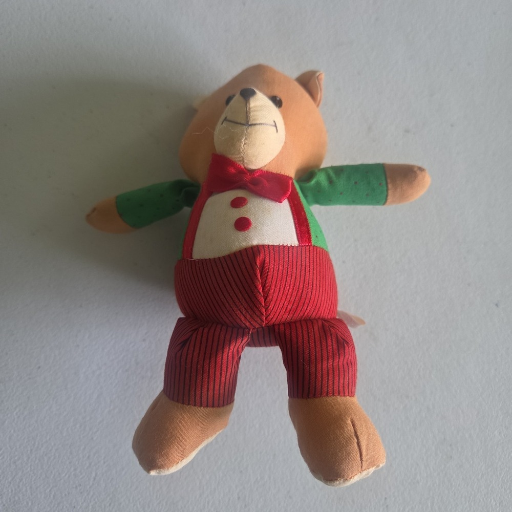 Vintage Holiday Cheer Russ Stuffed Teddy Bear Animal Toy 6" Plush